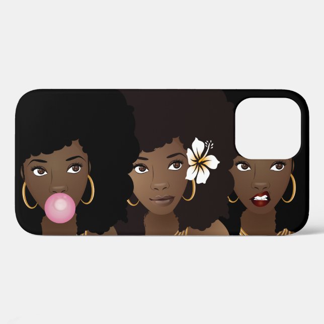 Coques Case-Mate iPhone Femmes noires, Bubblegum & Flower | Violet (Verso (horizontal))