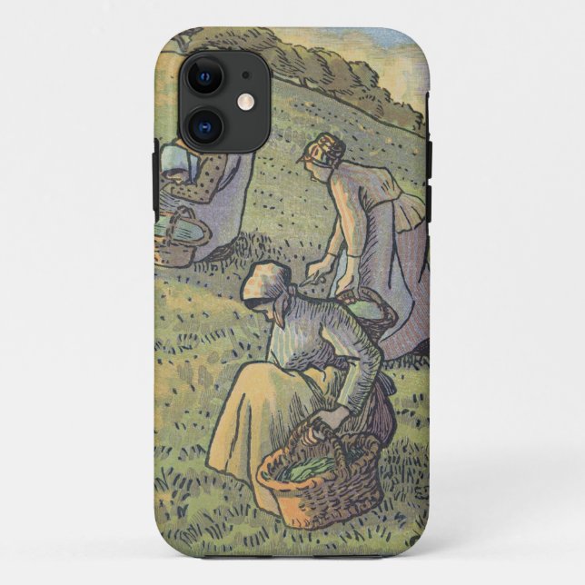Coques Case-Mate iPhone Femmes recueillant des champignons, 'de champion (Dos)