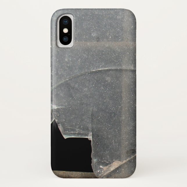 Coques Case-Mate iPhone Fenêtre en verre cassé avec barre métallique (Dos)