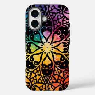 Coque Pour iPhone 16 Fenêtre gothique Fierté arc-en-ciel