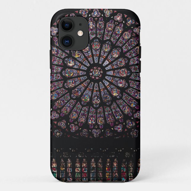 Coques Case-Mate iPhone Fenêtre rose de transept du nord dépeignant la (Dos)