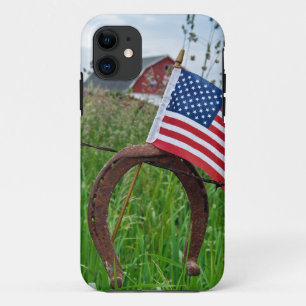 Coque iPhone 11 Fer à cheval patriotique
