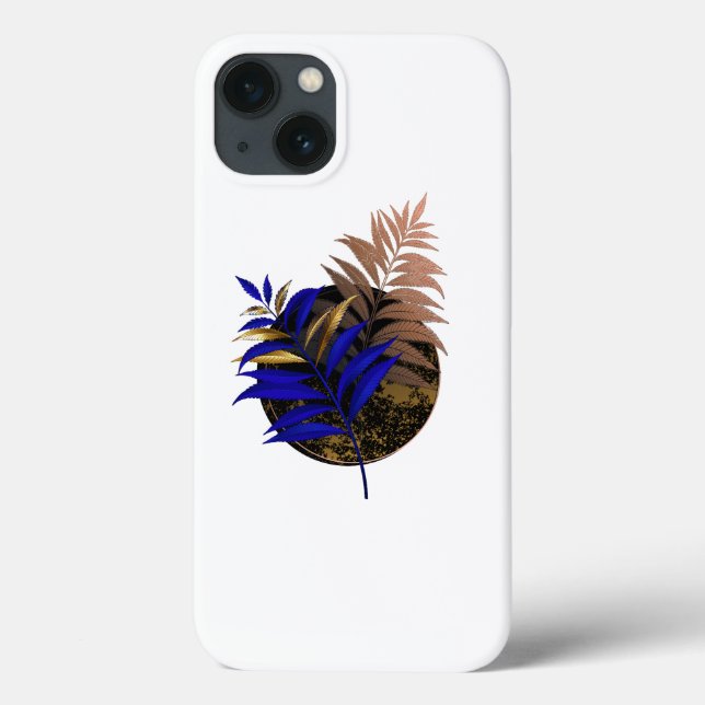 Coques Case-Mate iPhone Ferme bleue sur cercle noir (Verso)