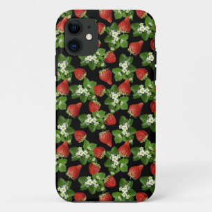 Case-Mate iPhone Case Ferme de fraises Noir frais