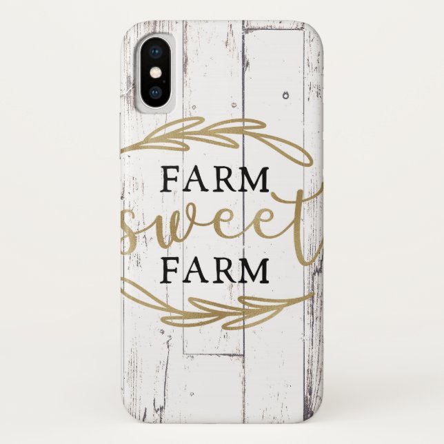 Coques Case-Mate iPhone Ferme Douce Ferme Blanche Bois Maison de Campagne (Dos)