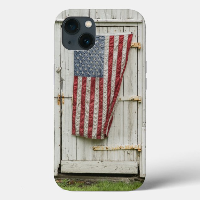 Coques Case-Mate iPhone Fermes | Porte Blanche Avec Drapeau Américain (Verso)