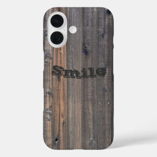 Coque Pour iPhone 16 Fermeture de la clôture de séquoia patiné