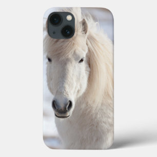 iPhone 13 Coque Fermez-vous d'un cheval islandais blanc