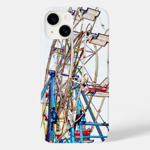 Coque Case-Mate iPhone Ferris Wheel-Chalk Outline par Shirley Taylor