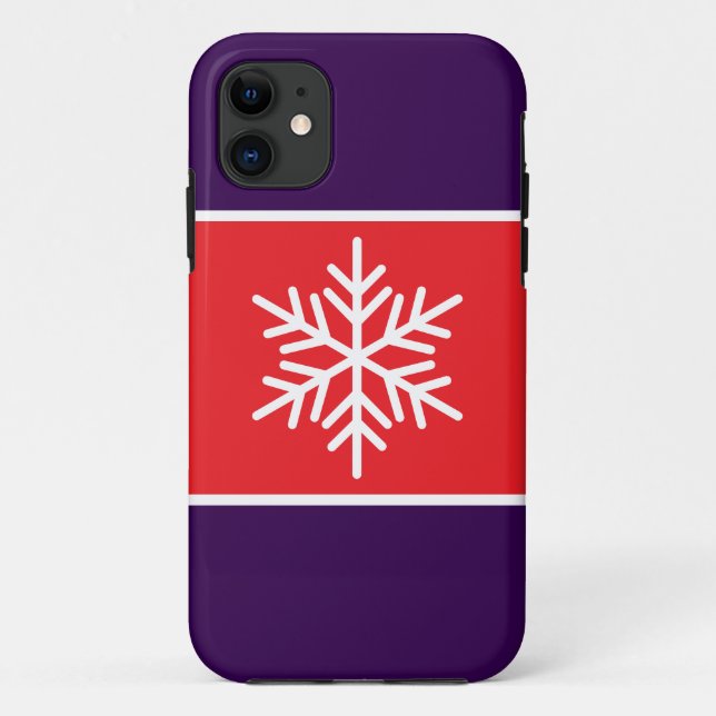 Coques Case-Mate iPhone Festif blanc Flambeau rouge vif pourpre rayures (Dos)