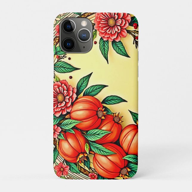 Coques Case-Mate iPhone Festive Automne Floral Illustration Design (Dos)