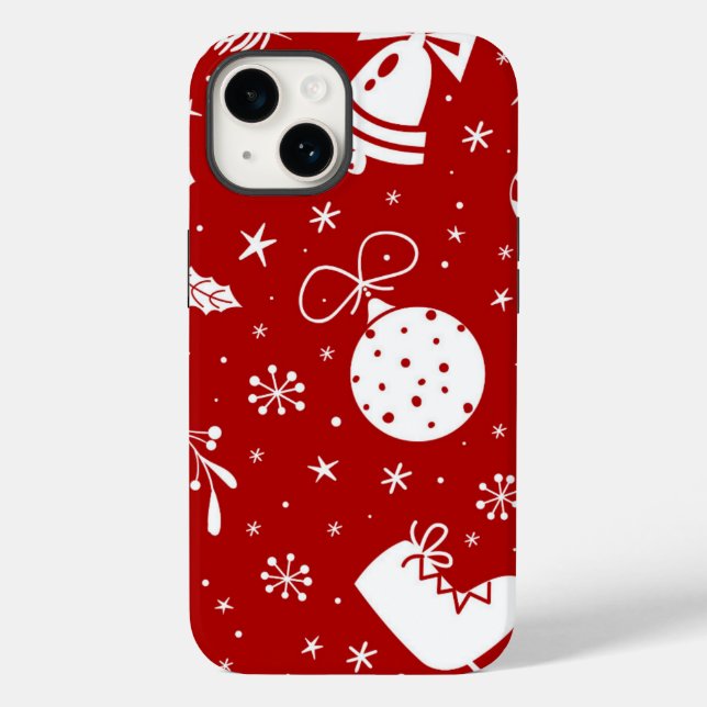 Coques Case-Mate iPhone Festive Christmas Background (Verso)