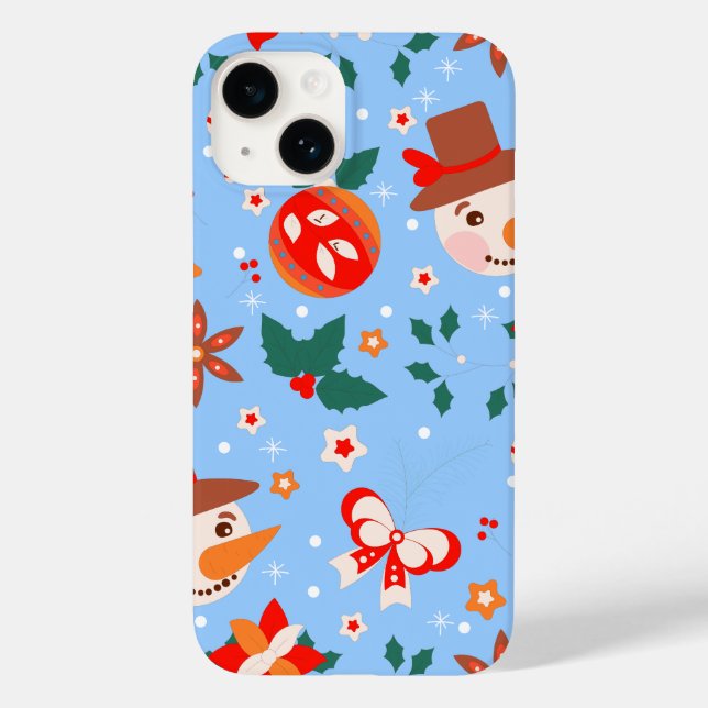 Coques Case-Mate iPhone Festive Noël Abstrait Motif (Verso)