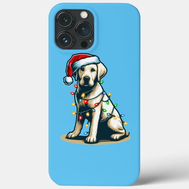 Coques Case-Mate iPhone Festive Vacances Labrador Chien avec la lumière de (Verso)