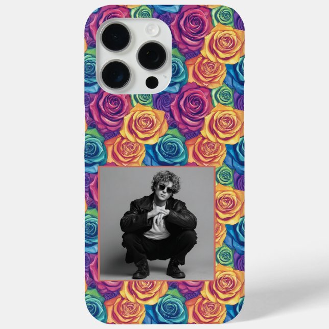 Coques Case-Mate iPhone Fête d'anniversaire Edge Rose Fleur Photo  (Verso)