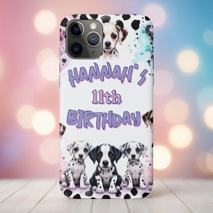 Case-Mate iPhone Case Fête d'anniversaire pastel et fantaisiste dalmatie
