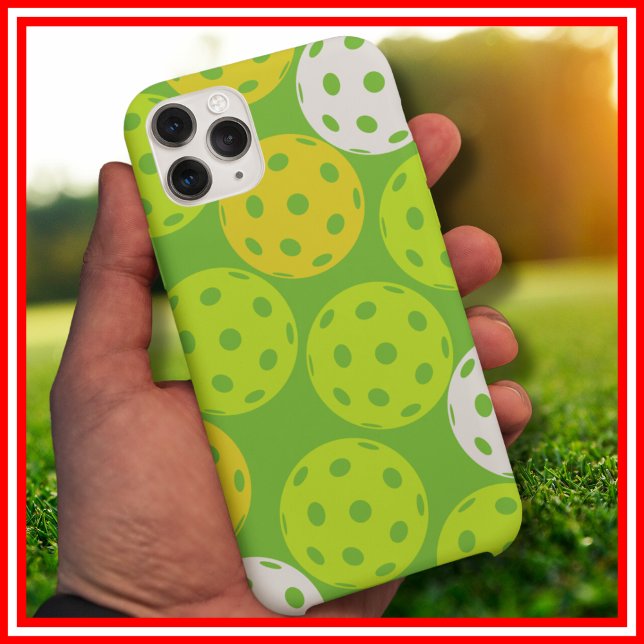 Coques Case-Mate iPhone Fête d'anniversaire Pickleball Vert Mignon Sports (Créateur téléchargé)