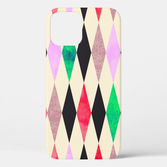 Coques Case-Mate iPhone Fête de grunge d'aquarelle transparente (Verso)
