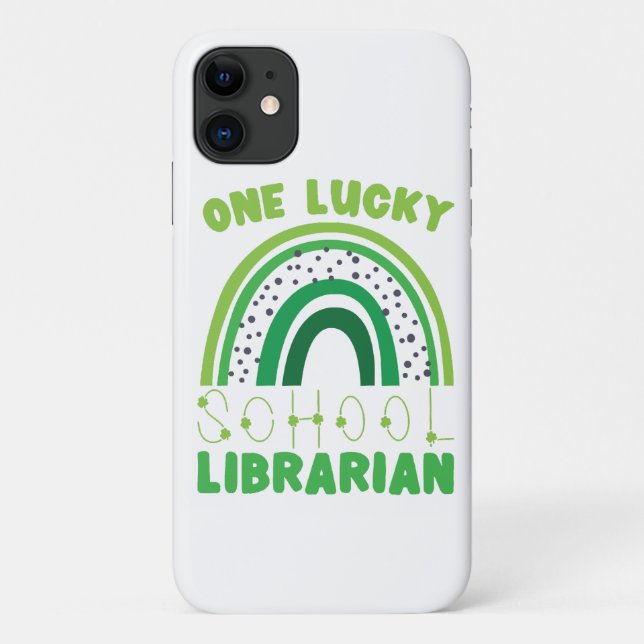 Coques Case-Mate iPhone Fête de la Saint-Patrick Bibliothécaire Chanceux (Dos)