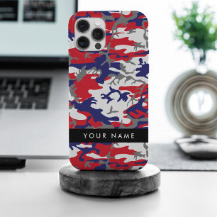 Coque Case-Mate iPhone Fête de l'Indépendance Camouflage Votre nom Person