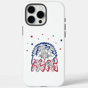 Coque iPhone 16 Pro Max Fête de l'Indépendance Étoiles d'aigle américain