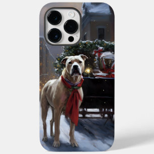 Coque Case-Mate iPhone Fête de Noël de l'American Staffordshire