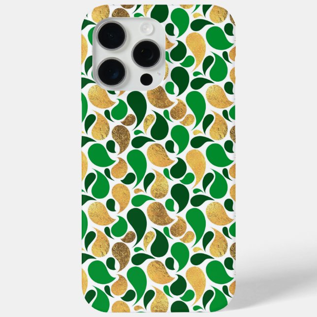 Coques Case-Mate iPhone Fête de Parties scintillant verte et d'or Fusion M (Verso)