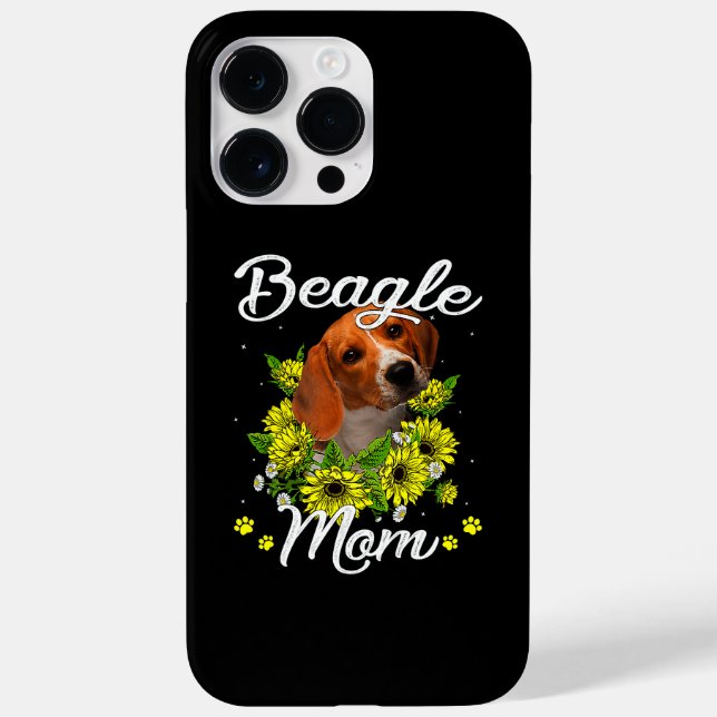 Coques Case-Mate iPhone Fête des mères de chien / Fleur de soleil Beagle m (Verso)