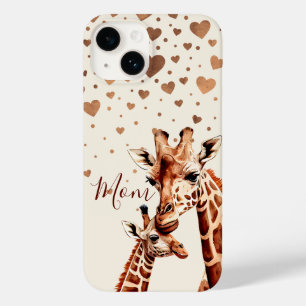 Coque Case-Mate iPhone Fête des mères girafe, Bonne fête des mères