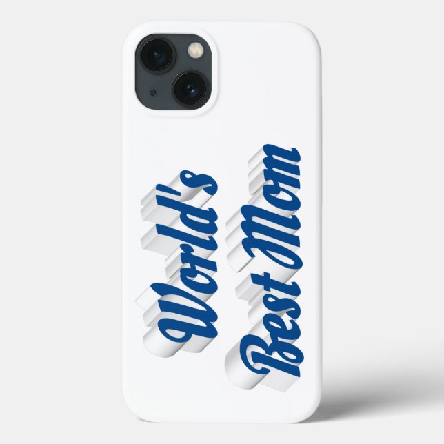 Coques Case-Mate iPhone Fête des Mères Meilleure maman texte bleu marine (Verso)