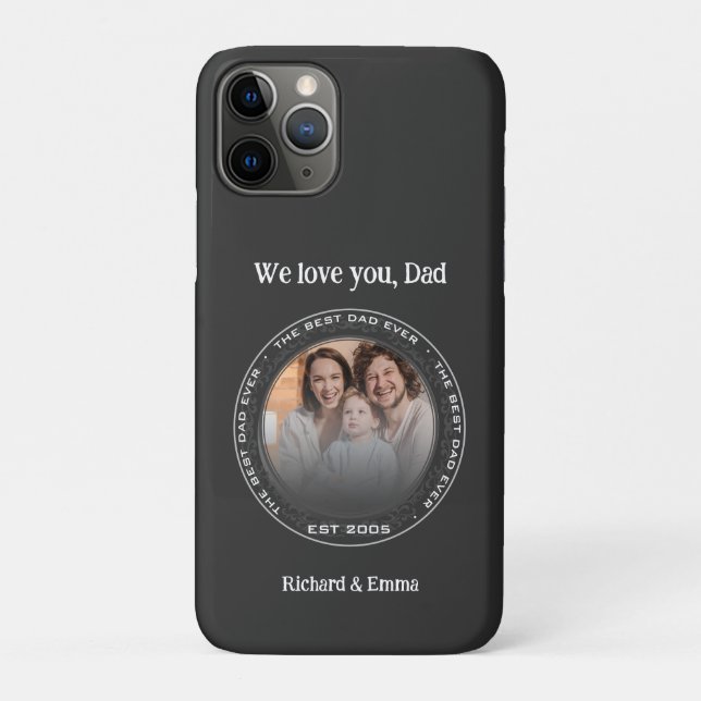 Coques Case-Mate iPhone Fête des pères Cadeau souvenir de famille photo me (Dos)