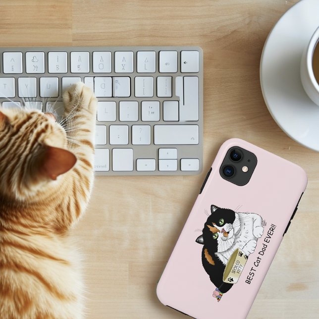 Coques Case-Mate iPhone Fête des pères Calico Cat (Créateur téléchargé)