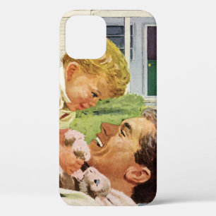 Case-Mate iPhone Case Fête des Pères vintage, famille heureuse en banlie