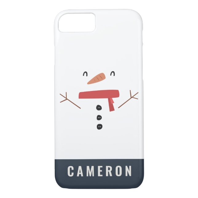 Coques Case-Mate iPhone fête drôle bonhomme de neige personnalisé enfants (Dos)