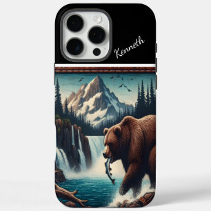 Coque iPhone 16 Pro Max Fête du grizzli par cascade