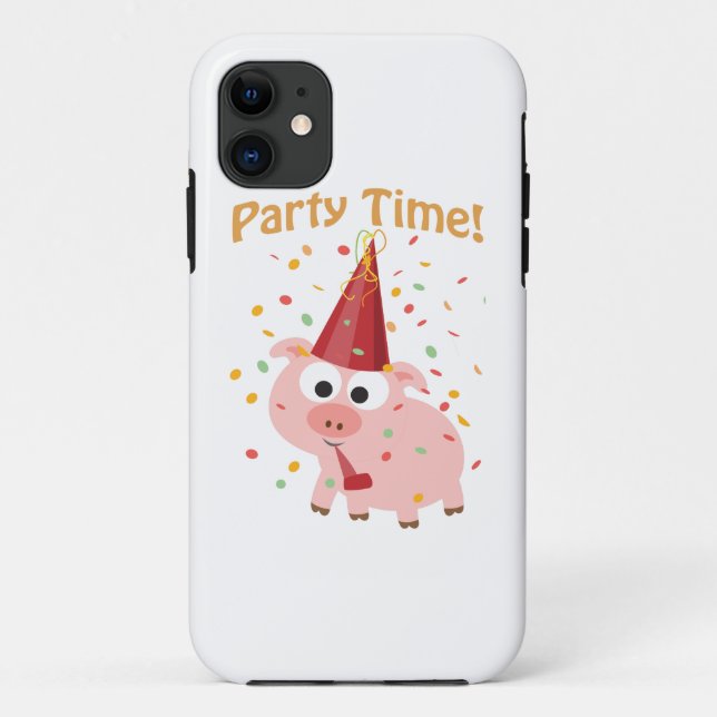 Coques Case-Mate iPhone Fête heure confetti Pig (Dos)