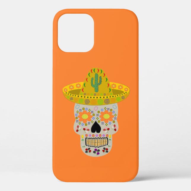 Coques Case-Mate iPhone Fête mexicaine du crâne mort (Verso)