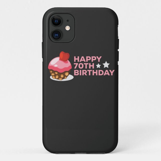 Coques Case-Mate iPhone fêter le 70e anniversaire design avec gâteau (Dos)