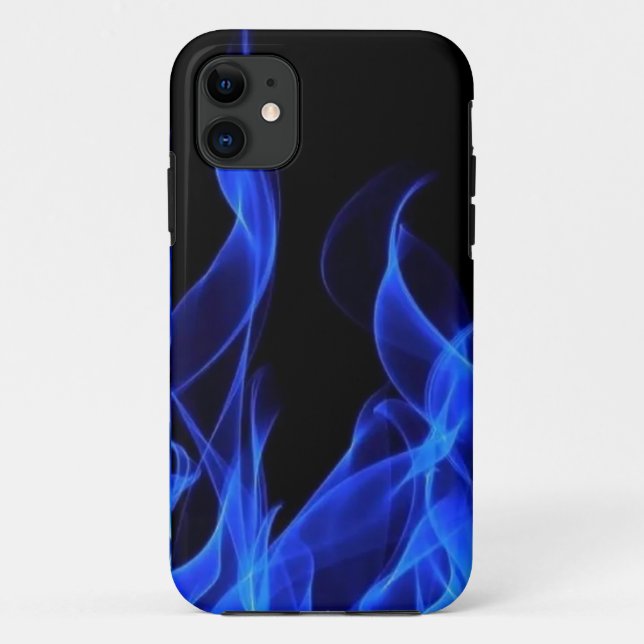 Coques Case-Mate iPhone Feu Bleu Électrique Flammes Abstraites (Dos)