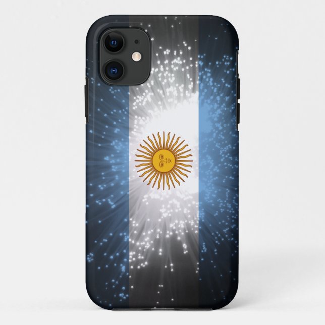 Coques Case-Mate iPhone Feu d'artifice de drapeau de l'Argentine (Dos)