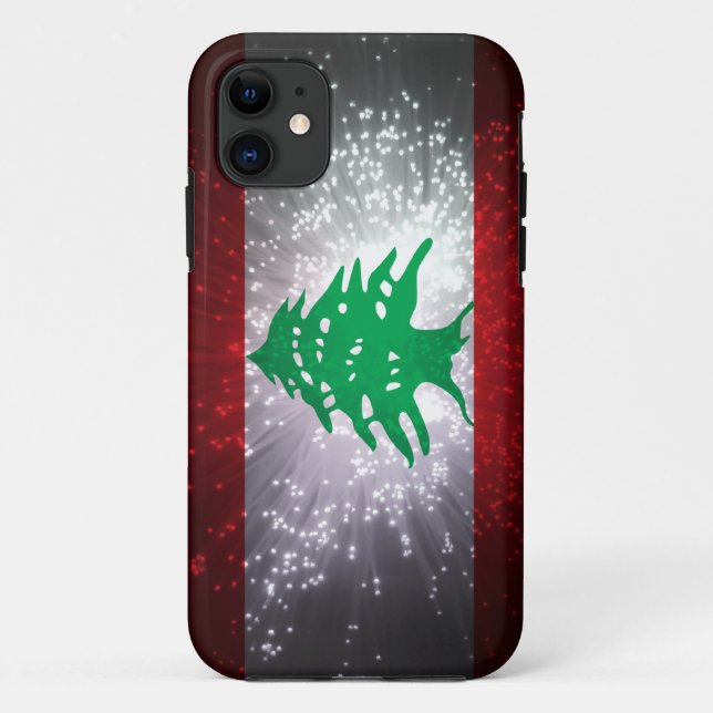 Coques Case-Mate iPhone Feu d'artifice de drapeau du Liban (Dos)
