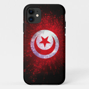 Coque iPhone 11 Feu d'artifice du drapeau tunisien