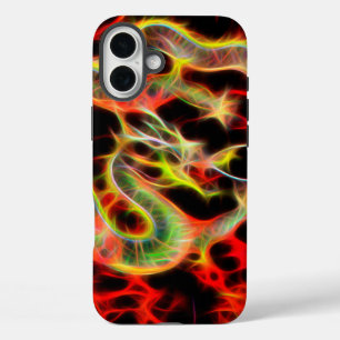 Coque Pour iPhone 16 Plus Feu de dragon sur Lucky Energy