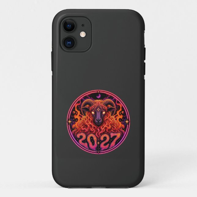 Coques Case-Mate iPhone Feu psychédélique Bélier Bélier (Dos)