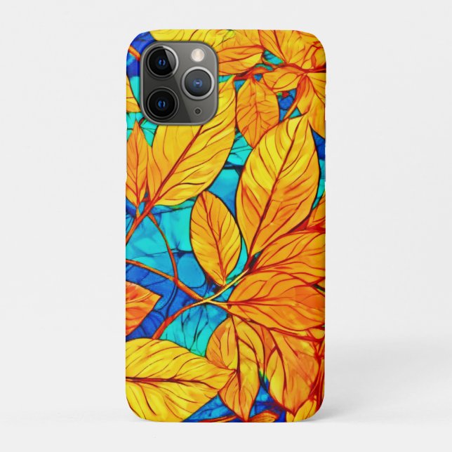 Coques Case-Mate iPhone Feuillage d'automne doré : Peinture Feuille brilla (Dos)