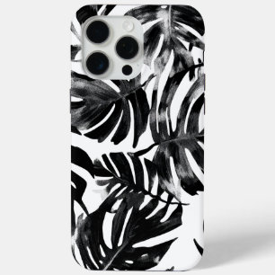 Coque Case-Mate iPhone 🖤 Feuillage Tropical Noir et Blanc 🌿