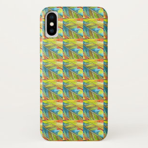 Case-Mate iPhone Case Feuille Abstraite Design jaune bleu rouge