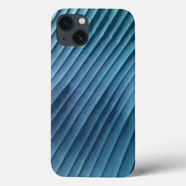 Coques Case-Mate iPhone Feuille Bleue Diagonale (Verso)