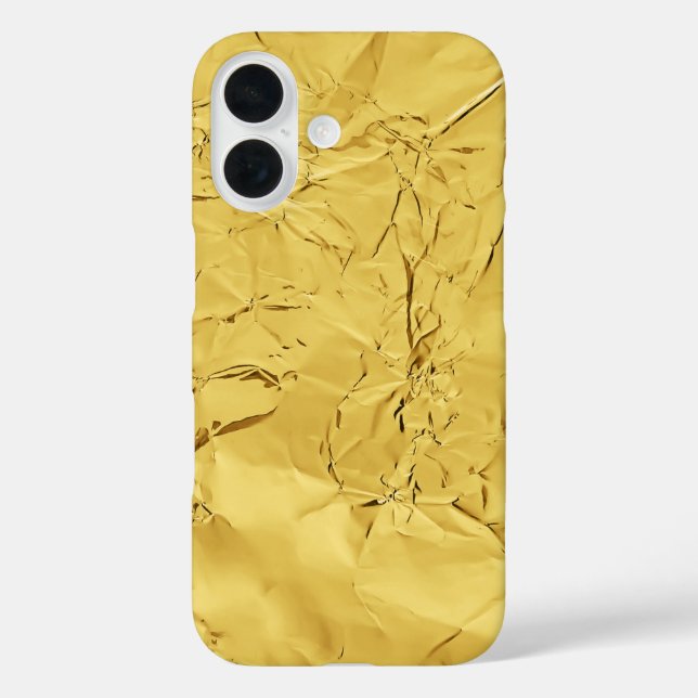 Coques Case-Mate iPhone feuille brillante or (Verso)