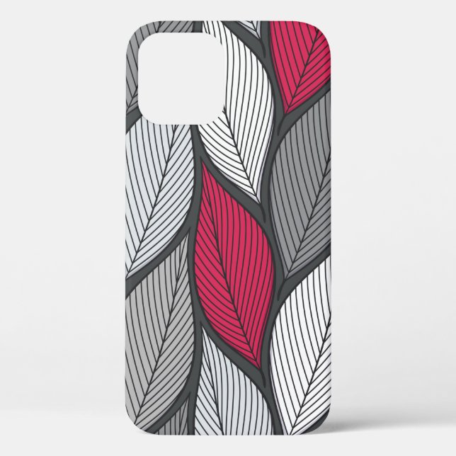 Coques Case-Mate iPhone Feuille coloré stylisé motif sans soudure (Verso)